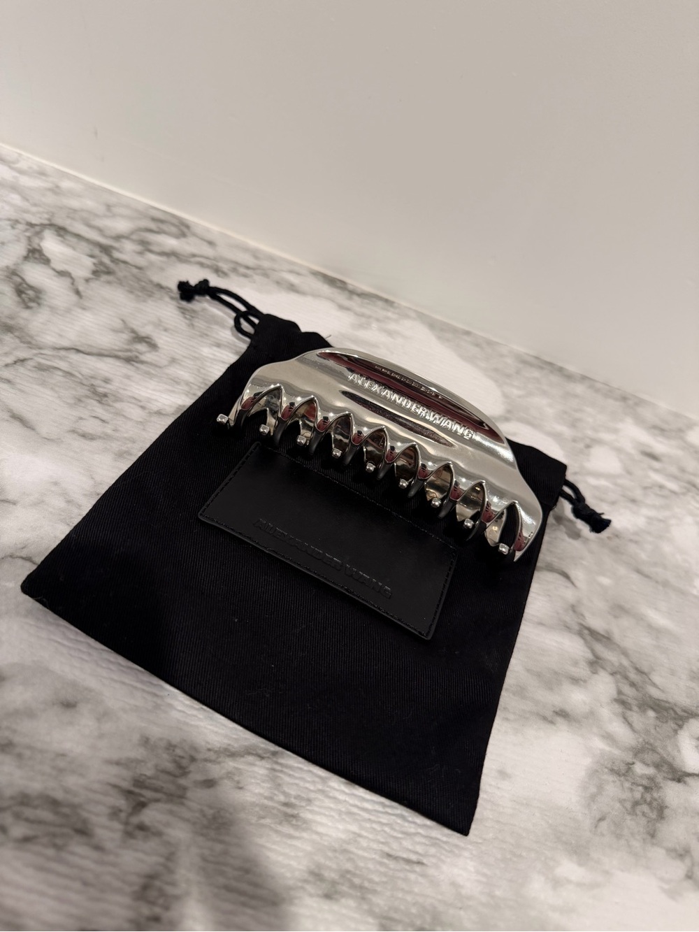 Alexander Wang runway logo hair clip